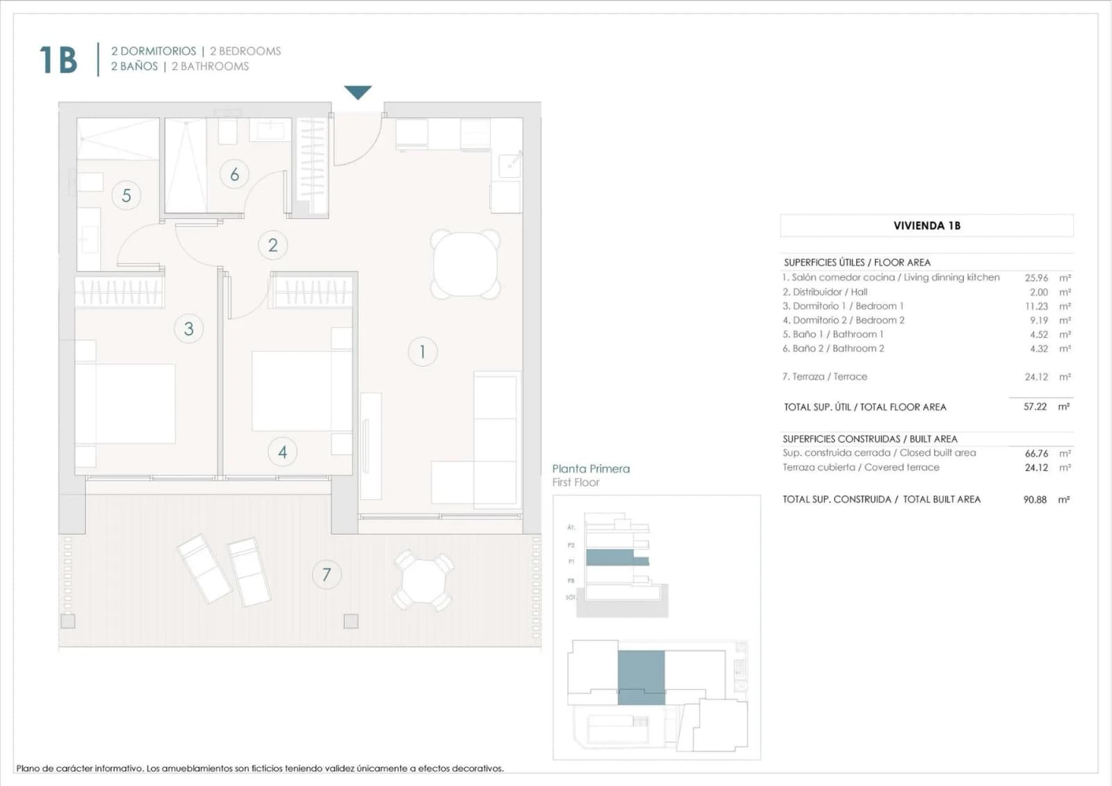 Apartment met 2 slaapkamers te koop in Benijofar, Alicante - Image 6