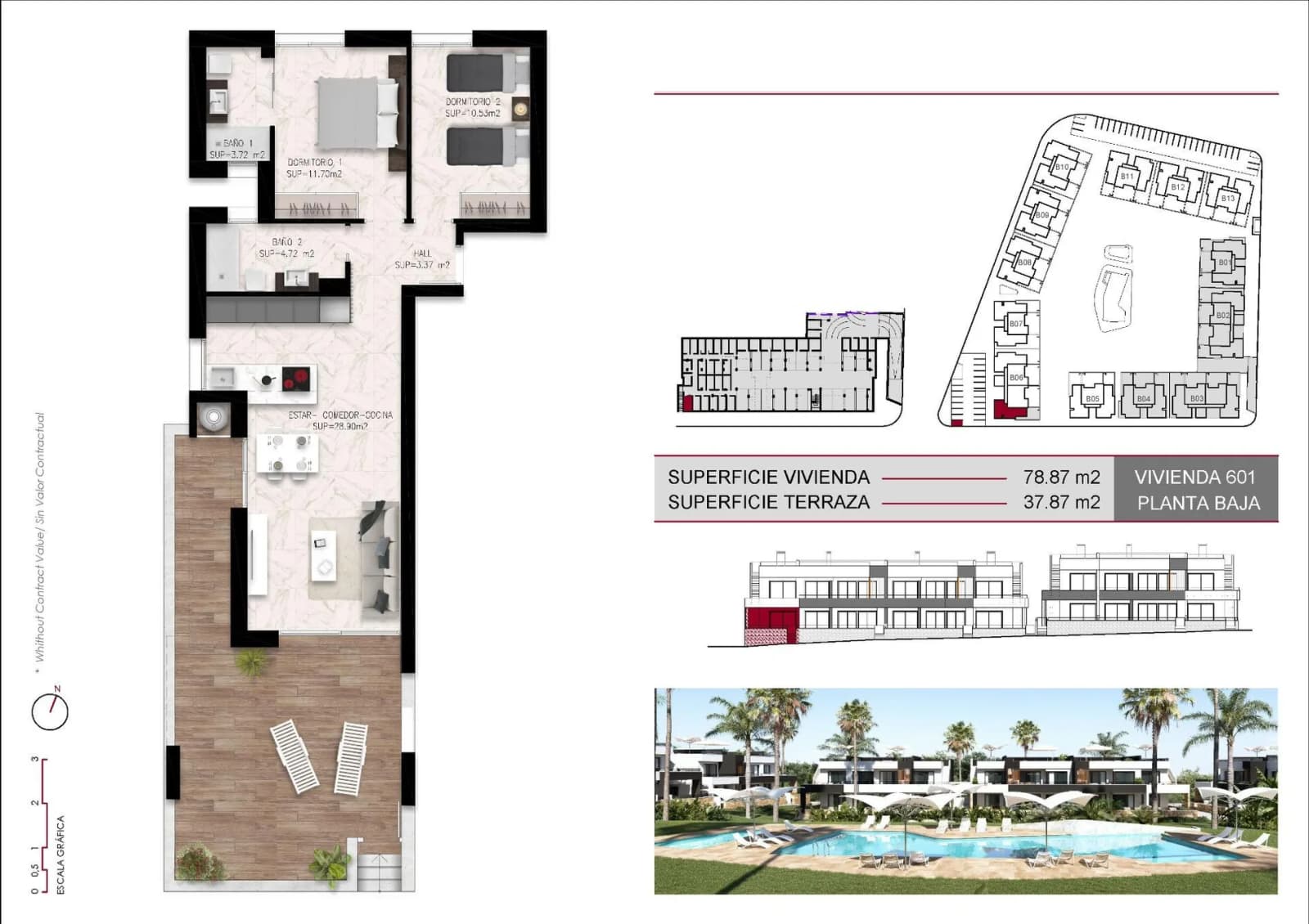 Bungalow de 2 dormitorios en venta en Ciudad Quesada, Alicante - Image 5