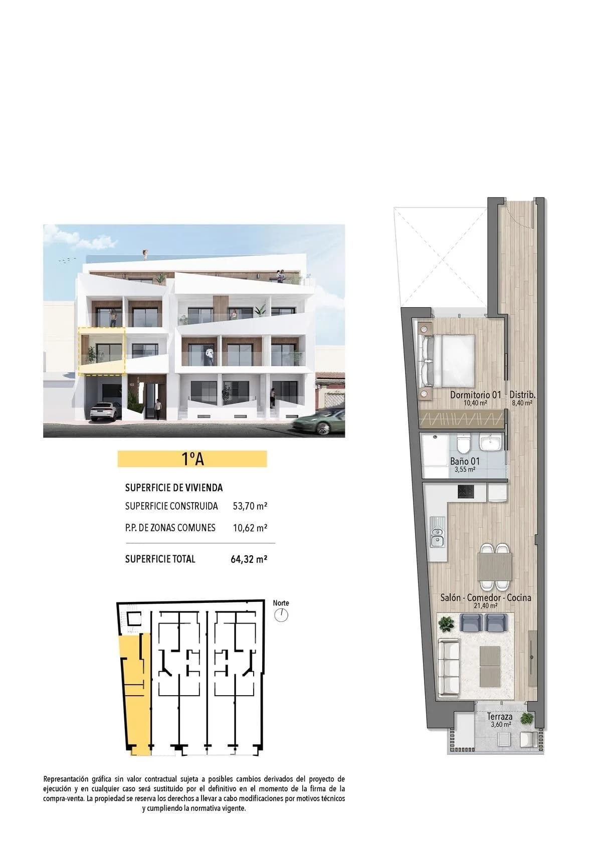 1 Bedroom Apartment for Sale in Torrevieja, Alicante - Image 9