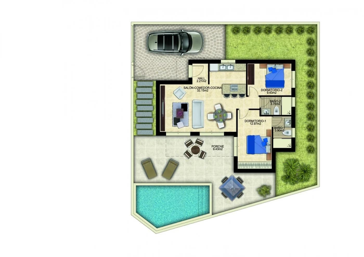 Villa de 2 dormitorios en venta en Benijofar, Alicante - Image 3